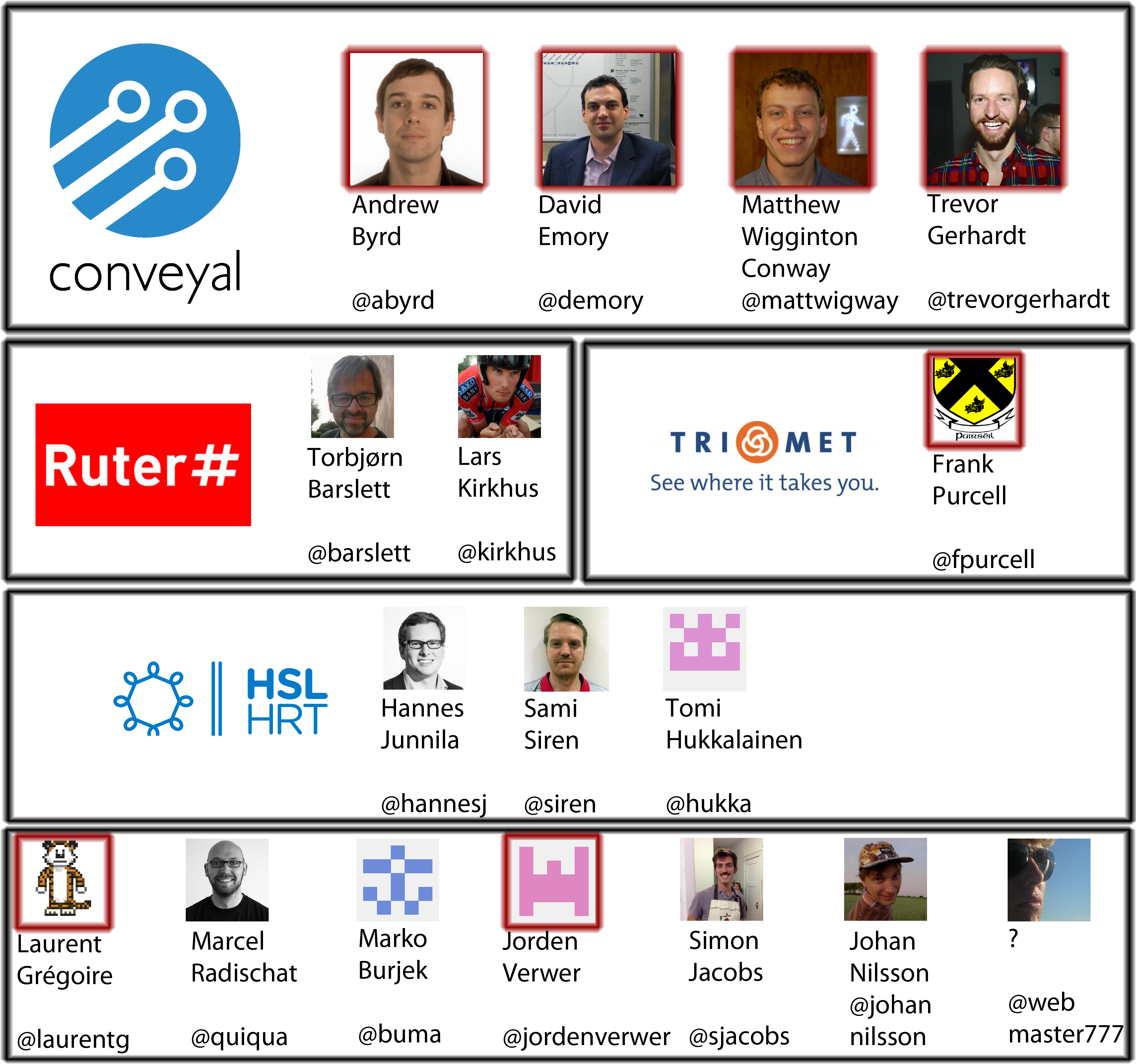 Conveyal, local authorities and others